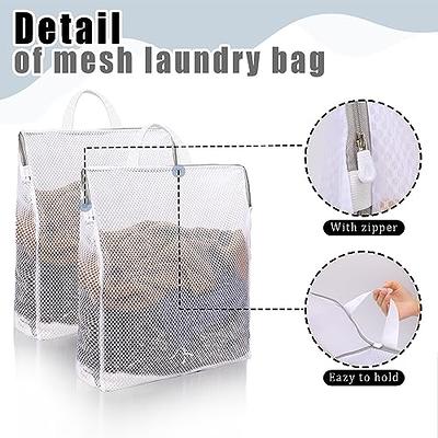 2 Pack Mesh Washing Bags for Laundry with Handle, 20 x 16 inch Large Laundry  Net Wash Bags Zippered Mesh Laundry Bag Travel Garment Lingerie Sock  Delicates Bag for Washing Machine - Yahoo Shopping