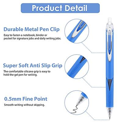 Gel Pens Fine Point  4pcs Comfort Grip Retractable Gel Pens Black