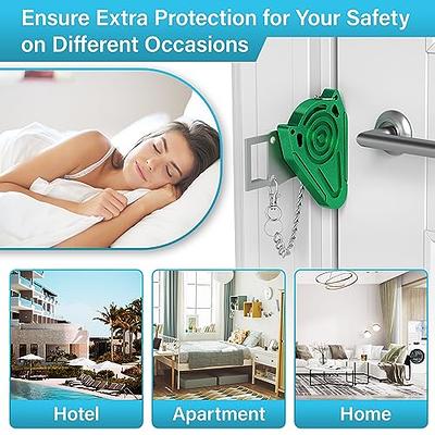 Metal Portable Door Lock for Travel Hotel Room Safety - Hotel Door Locks  for Travelers Door Lock Security, Extra Lock from Inside, Apartment Home  Security Device Travel Essentials, Green - Yahoo Shopping