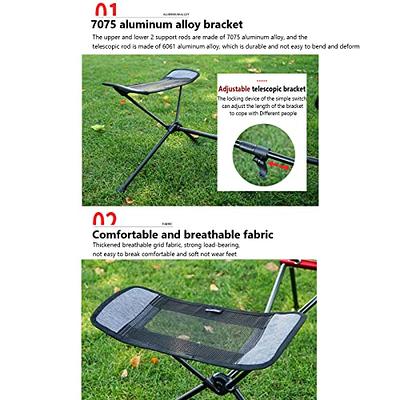 Portable Folding Chair Footrest Aluminum Alloy Folding Hiking