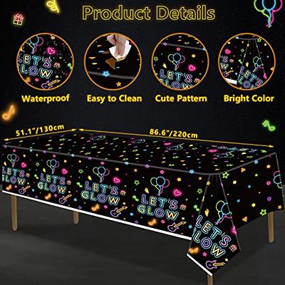 Glow Party Table Covers Neon Party Tablecloths Glow Party - Temu