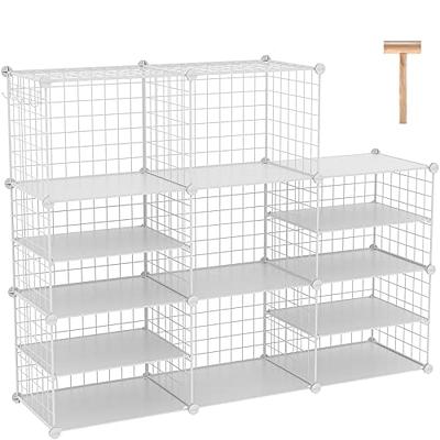 Cube Cabinet Closet Storage Organizer Modular Metal Wire Shelving