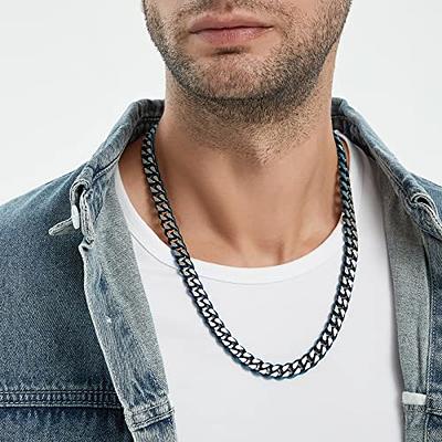 Men’s 10mm Chunky Choker Chain - Silver, 22