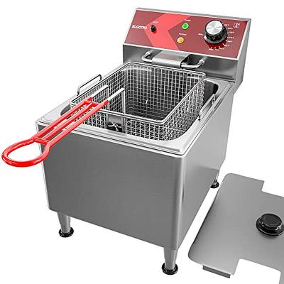 Commercial Electric Fryer Restaurant Adjustable 12L LPG Gas Deep Fryer With Temperature  Control