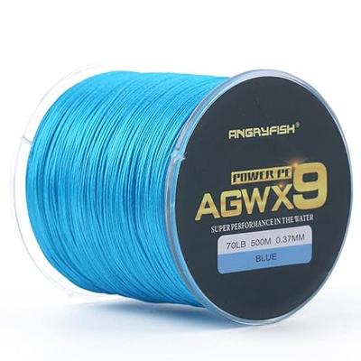 ANGRYFISH AGYX9 Braided Fishing Line-Zero Stretch-Abrasion Resistant-Super  Strong-Excellent Stretch Smoothness (70lb-0.37mm-500m, Blue) - Yahoo  Shopping