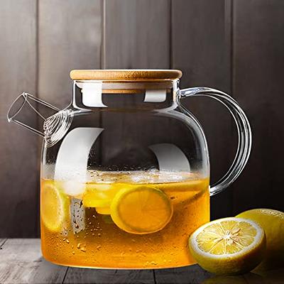 Clear Glass Teapot Beverage Refrigerators Clear Tea Kettle Glass Water  Pitcher Water Jug Pitcher Fridge Jug Beverage Pitcher Living Room Water