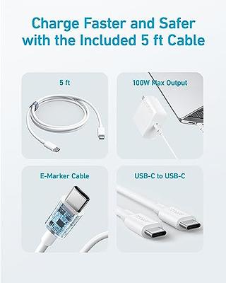 Anker USB C Charger Cable(100W 6ft) USB 2.0 Type C Cable Fast Charging for  iPhone 15/15Pro/15Plus/15ProMax MacBook Pro 2020,iPad Pro 2020, iPad Air
