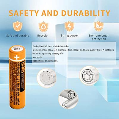 NI-MH AAA Rechargeable Battery 1.2V 550mah 4-Pack hhr-55aaabu AAA Batteries  for Panasonic Cordless Phones, Remote Controls, Electr 