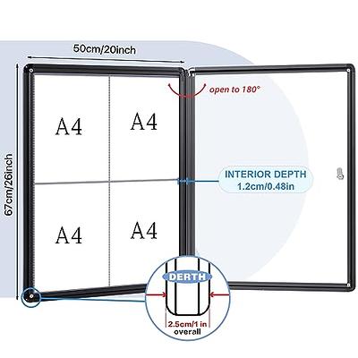 AARCO Changeable Letter Board Message Center with Wood Frame