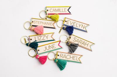 Personalized Wristlet Keychain, Engraved Wood Bead Bracelet Gift For Her,  Mom, Monogram Keychain - Yahoo Shopping