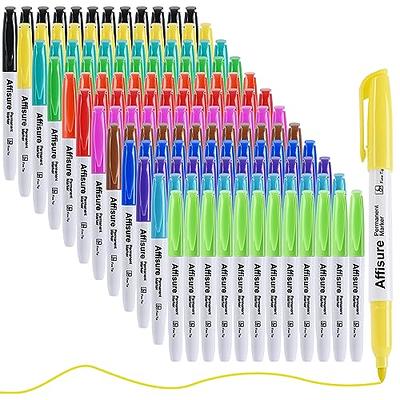 Yahenda 210 Pack Permanent Markers Bulk 30 Colors Assorted Permanent Marker  Pen Fine Point Waterproof Fast Drying Markers for Works on Wood, Metal