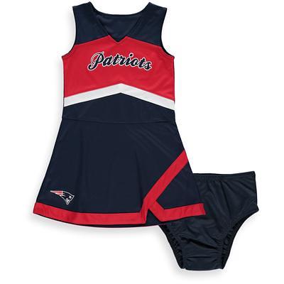 Girls Preschool Navy New England Patriots All Hearts Jersey Tri-Blend Dress