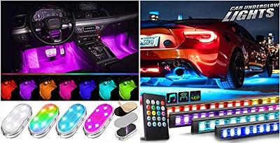 4pcs 7colors Wireless Car Led Lights Interior, Underbody Neon Accent  Underglow Car LED Light Strip with Wireless Remote - Yahoo Shopping