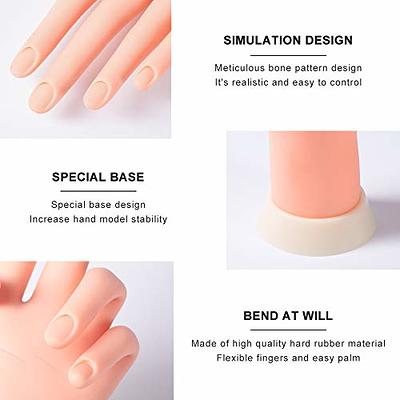 Nail Hand - DIY Acrylic Practice Hand Kit | Fake Mannequin Hands for Nails  Practice, Movable Nail Mannequin Hand Tmay