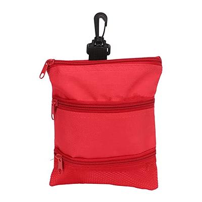 OUKENS Golf Tee Bag, 8 x 6.6in Cloth Golf Tee Pouch Portable Zipper Golf  Ball Bag Multi Pocket Golf Tee Hand Bag with Clip for Men Women (Red) -  Yahoo Shopping