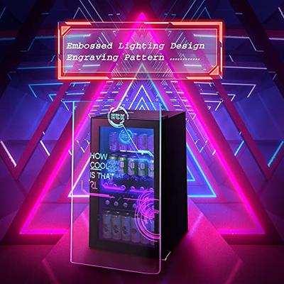 3.5 Cu Ft Cyberpunk Glass Door Beverage Fridge