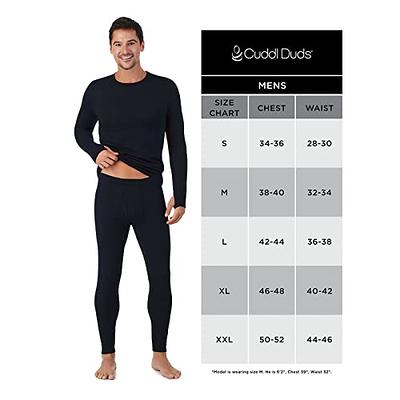 Cuddl Duds Thermal Underwear Long Johns for Men Fleece Lined Cold Weather  Base Layer Top and Leggings Bottom Winter Set - Black, Medium - Yahoo  Shopping
