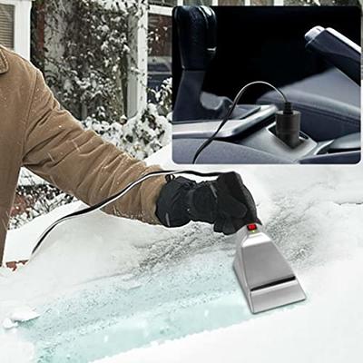 KIMISS Car Heated Scraper, 12V Auto Heated Snow Shovel Electric