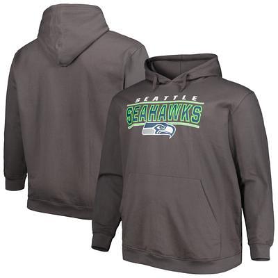 Men's Mitchell & Ness Heathered Gray Seattle Seahawks Big & Tall Allover  Print Pullover Sweatshirt