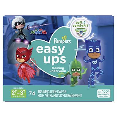 Pampers Easy Ups Training Underwear Girls, Size 4, 2T-3T, 74 ct