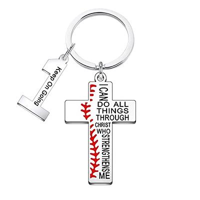 StampedByKShop Bible Verse Keychains- Stamped Cross Keychains