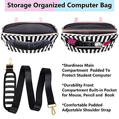 Computer Bag Laptop Bag for Women Cute Laptop Sleeve Case for Work College Slim-Pink 15.6-inch