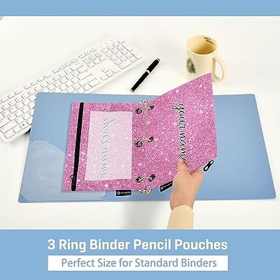 Binder Pencil Pouch for 3 Ring Binder, 2 Pack 3 Ring Binder Pencil
