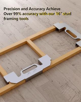 16 Inch Framing Tool, On Center Framing Tool, Aluminum Accurate Measurement  Jig Tool for Wall, Roofs, Floors