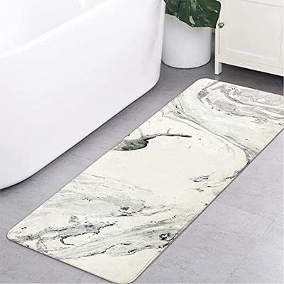 Suchtale Luxury Chenille Bathroom Rug, Non Slip Bath Mat (17x24 Inch Grey)  Water Absorbent Soft Plush Shaggy Microfiber Rugs, Machine Washable Dry