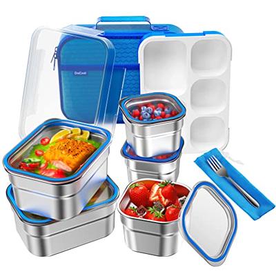 Stainless Steel Lunch Box for Toddlers, Insulated Bag with Water Bottle Kit for Kids. Metal Bento Snack Container for Small Children, Baby Boys