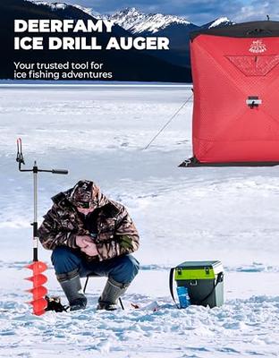 DEERFAMY Ice Fishing Auger, 8 Inch in Diameter Nylon Ice Auger, 47 Inch  Long Cordless Ice Augers for Ice Fishing, Auger Drill with 20 Inch  Extension, Drill Adapter, Ice Scoop, Gloves, Red - Yahoo Shopping