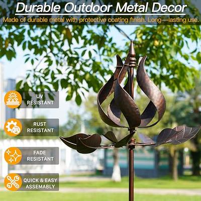 Outdoor Thermometer - 39 Inch Metal Flamingo Garden Stake Outside  Thermometer for Patio, Yard and Garden