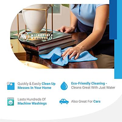 12 x 12 Microfiber Cleaning Cloths (50 Pack) - Reusable Towels