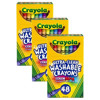 Crayola Ultra Clean Washable Color Max Crayons, Standard Size, Set of 48