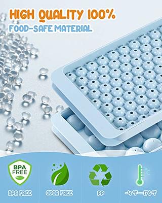 Round Ice Cube Trays, Easy-Release Silicone & Flexible 33-Ice Mini Circle Cube  Trays with Spill-Resistant Removable Lid, BPA Free, for Cocktail, Freezer,  Stackable Ice Trays with Covers 