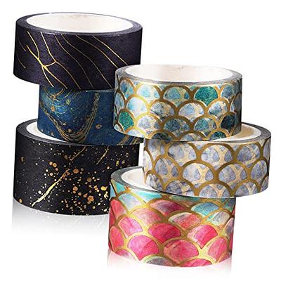Wrapables Colorful Patterns Washi Masking Tape, Gold Arrow