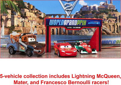 Disney Cars Toys and Pixar Cars 3 Lightning McQueen & Mater 2-Pack, 1:55  Scale Die-Cast Fan Favorite Character Vehicles for Racing and Storytelling