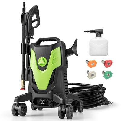 Rock&Rocker Electric Pressure Washer, 2150 Max PSI 2.6 GPM Washer with 4  Nozzles Foam Cannon for Cars,Powerful Electric Power Car Washer with Hose  Reel&Soap Tank,Cleans Cars/Fences/Patios Green - Yahoo Shopping