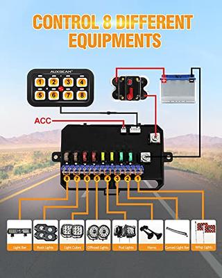 Auxbeam AR-800 RGB Switch Panel, Off Road Lights Controller