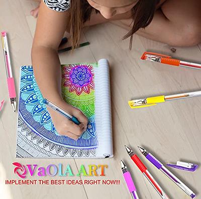 VaOlA ART Color Gel Pens - Gel Pens for Kids - Coloring Pens - Gel Pens Set  - Pen Sets for Girls - Spirograph Pens - Pen Art Set - Artist Gel