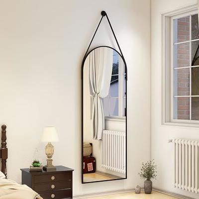 MIRUO Arched Full Length Mirror Large Arched Mirror Floor Mirror with Stand  Large Wall-Mounted Mirror Hanging or Leaning Against Wall Wood Frame