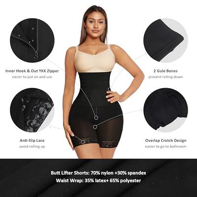 FeelinGirl Body Shaper for Women Faja Butt Lifter Shapewear FirmTummy  Control with Detachable Belly Wrap Plus Size A-black - Yahoo Shopping