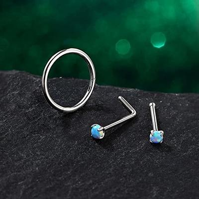 1Pc Implant Titanium Nose Stud Ring Set Round CZ Crystal Nose Piercings  1.5/2/2.5/3MM Screw Nostril Piercing Earring Jewelry 20G - AliExpress