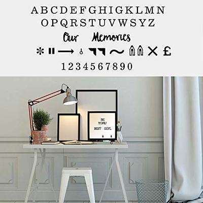 Changeable Letter Board 10x10 inches, Message Sign Board with Canvas Bag,  Adjustable Stand,Wall Mount and 340 Letters, Numbers & Symbols (White)