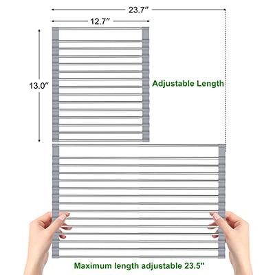Surlong Expandable Dish Drying Rack Over The Sink Dish Basket