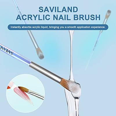 Saviland Acrylic Nail Brush Size 10 - Nail Brushes for Acrylic Application  with Acrylic Powder and Liquid Nail Supplies Acrylic Brushes for Nails  Extension & Carving Home DIY Salon Use - Yahoo Shopping