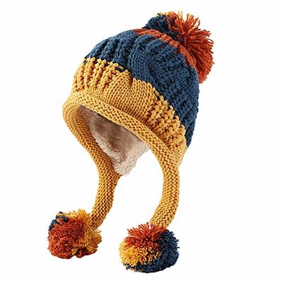 Colorful Warm Pom Poms Hat