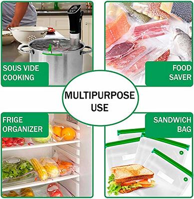 Sous Vide Bags 30 Reusable Vacuum Food Storage Bags for Sous Vide, 3 Sizes  Large Sous Vide Bags with Pump, 4 Sous Vide Bag Clips for Food Storage and