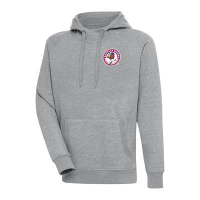 San Francisco 49ers Antigua Victory Pullover Hoodie - Heather Gray