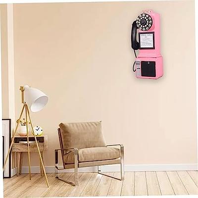 Retro Wall Phone Pendant Vintage Telephone Model Wall Hanging Ornaments  Furniture Crafts Gift for Bar Home Decoration Old Phone